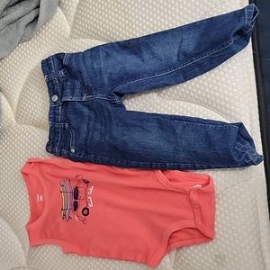 Onesie & pants outfit